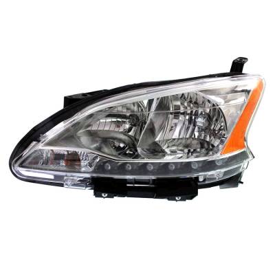 New Driver Side Halogen Headlight Compatible With Nissan Sentra Fe+S Sv Sedan 2013-2015 By Part