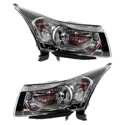 New Pair Of Headlight Compatible With Chevrolet Cruze Sedan 2011-2012 By Part Number 95900042