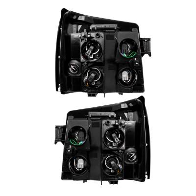 Rareelectrical - New Pair Of Halogen Headlight Compatible With Cadillac Escalade Ext Crew Cab Pickup 2002 By Part - Image 2