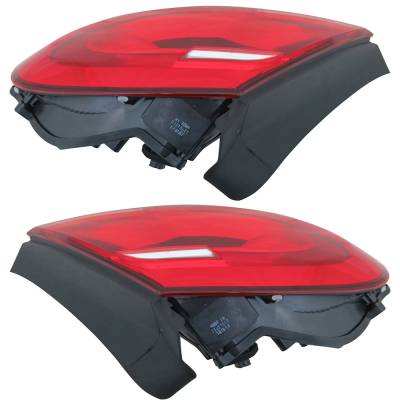 Rareelectrical - New Pair Tail Lights Compatible With Volkswagen Beetle Allstar Hatchback 2.5L 2012 2013 2014 2015 - Image 6