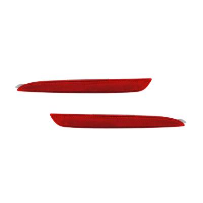 New Pair Of Reflectors Compatible With Mazda Sedan 2010-2013 Bbm4-51-5L0c Bbm4515m0c Bbm4515l0c