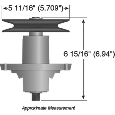 RAREELECTRICAL - New Spindle Assembly Compatible With Craftsman Troy Bilt 17Arcack011 17Arcack099 17Bdcack066 - Image 3