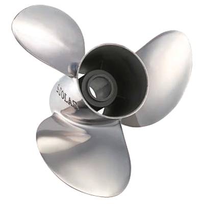 Rareelectrical - New Stainless Steel Propeller Compatible With Yamaha 4 Stroke 15 Spline 90 1999-2021 By 31421710 - Image 1