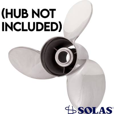 Rareelectrical - New Stainless Steel Propeller Compatible With Johnson/Evinrude 9572-155-17 3152 1920 - Image 2