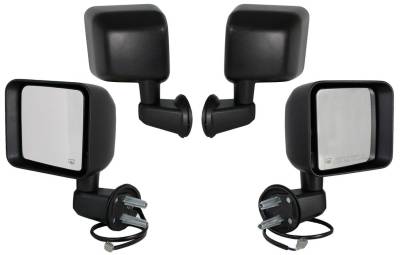New Door Mirror Pair Compatible With Jeep 11-12 Wrangler Power W/ Heat Ch1320319 Jp48el Jp48er