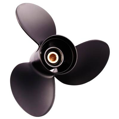 Rareelectrical - New Aluminum Propeller Compatible With Yamaha 2 Stroke / C90 15 Spline 90 1984-2020 By 101034 101134 - Image 1