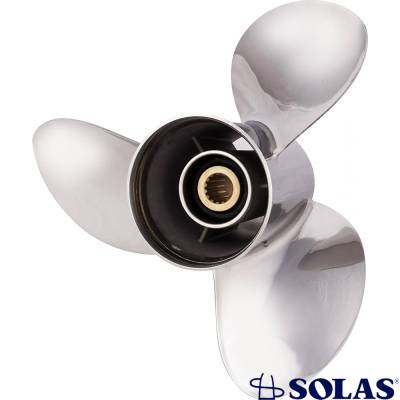 Rareelectrical - New Stainless Steel Propeller Compatible With Yamaha 5L Est / Psr / Yems 15 Spline 205 1989-1993 By - Image 2