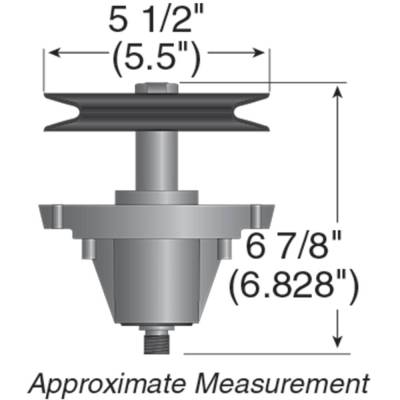 Rareelectrical - New Spindle Assembly Compatible With Troy Bilt Yard Machines 13A2775s029 13An772s055 13Wm77ks011 - Image 3