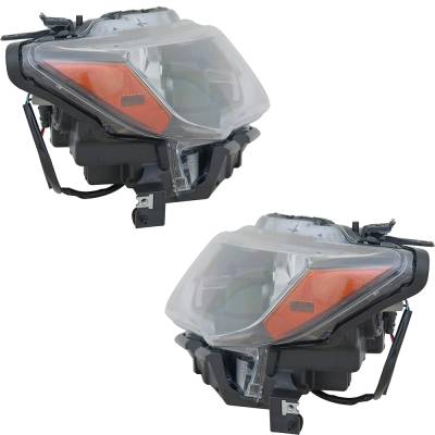 Rareelectrical - New Pair Of Headlights Compatible With Nissan Rogue S Sl Hybrid Sport Utility 4-Door 2018 2019 By - Image 3