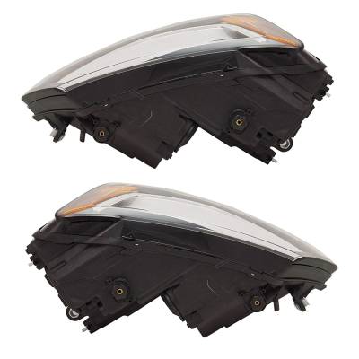 Rareelectrical - New Pair Of Halogen Headlights Compatible With Volkswagen Jetta Tdi S Sel 2.0L 2015 By Part Number - Image 3