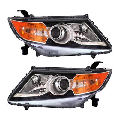 New Pair Of Halogen Headlight Compatible With Honda Odyssey Mini Passenger Van 2014-2017 By Part
