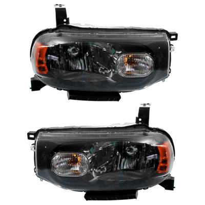 New Pair Of Headlight Compatible With Nissan Cube S Wagon 2009-2014 By Part Number 26010-1Fc0b