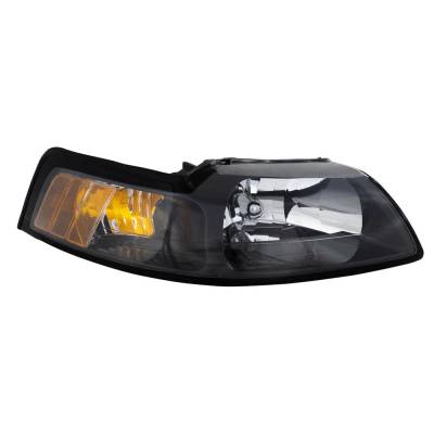 Rareelectrical - New Right Headlight Compatible With Ford Mustang Gt Bullitt Coupe 2001 By Part Number Fo2503177 - Image 1