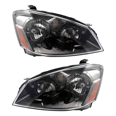New Pair Of Halogen Headlight Compatible With Nissan Altima S Sedan 2005-2006 By Part Number