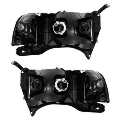Rareelectrical - New Pair Of Halogen Headlights Compatible With Dodge Ram 3500 Base Standard Cab Pickup 2-Door 1999 - Image 2