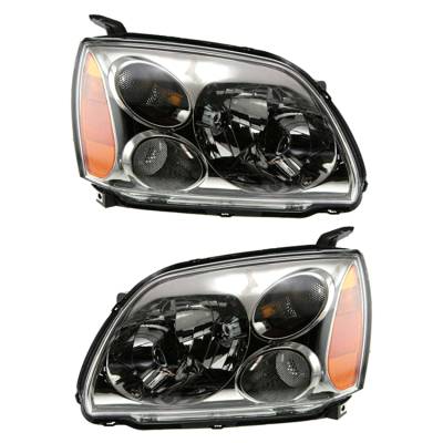 New Pair Of Headlight Compatible With Mitsubishi Galant Se Sedan 2007 By Part Number Mn161852