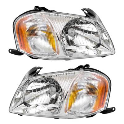 New Pair Of Headlight Compatible With Mazda Tribute Es Sport Utility 2001-2004 By Part Number