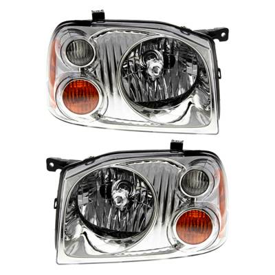 Rareelectrical - New Pair Halogen Headlights Compatible With Nissan Frontier Xe Crew Cab Pickup 2001 2002 2003 2004 - Image 1