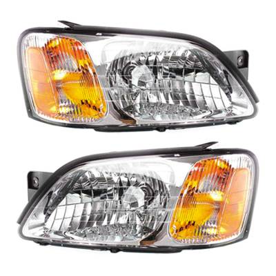 Rareelectrical - New Pair Of Halogen Headlights Compatible With Subaru Legacy Brighton Sedan 2.5L 2000 By Part Number - Image 1