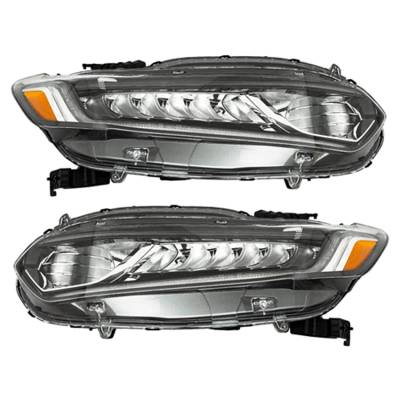 New Pair Of Headlight Compatible With Honda Accord Sport Sedan 2018-2020 By Part Number