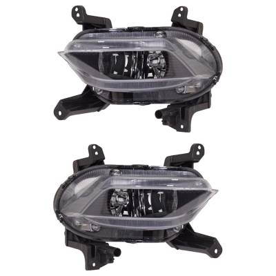 Rareelectrical - New Pair Of Fog Lights Compatible With Hyundai Santa Fe Xl Santa Fe 2.0L 2.4L 3.3L 2019 2020 By Part - Image 2