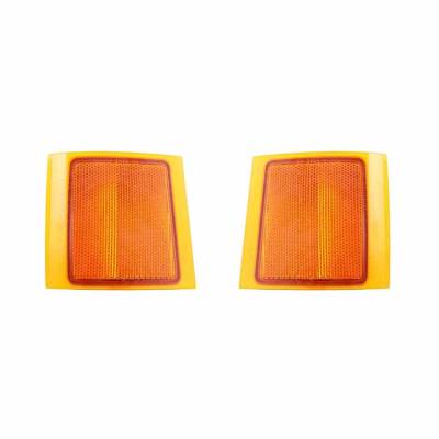 Rareelectrical - New Pair Of Side Marker Lights Compatible With Chevrolet C1500 C2500 C3500 5977460 5977459 - Image 2