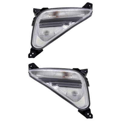 Rareelectrical - New Pair Of Daytime Running Lights Compatible With Kia Forte 1.6L 2.0L 2019 2020 2021 By Part - Image 1