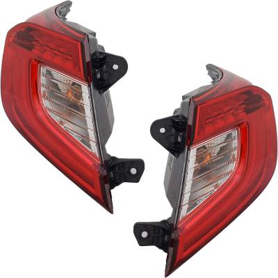 Rareelectrical - New Pair Of Outer Tail Lights Compatible With Honda Accord Ex Ex-L Lx Sedan 2018-2022 By Part - Image 3