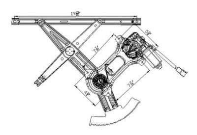 New Front Left Window Regulator Compatible With 94-04 Ford Mustang Fo1350131 741-126 83103 83103