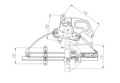 New Rear Right Window Regulator Compatible With 99-05 Pontiac Grand Am Gm1551104 741-815 82141 82141