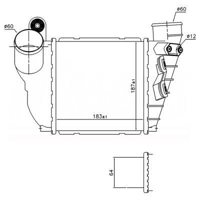 Rareelectrical - Intercooler Compatible With 1999-2006 Volkswagen Golf Gl Gti 1.8L L4 Turbo 1J0145803t 1J0145803s - Image 5