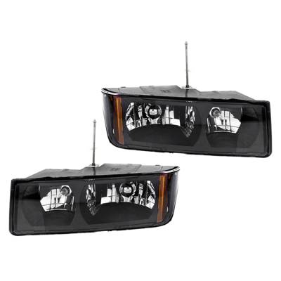 New Pair Of Headlight Compatible With Chevrolet Avalanche 2500 Ls Lt 5.3L 4 Door 2005-2006 By Part