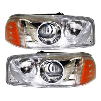 New Halogen Headlight Compatible With Gmc Sierra 1500 C3 Extended 2001 By Part Number 15218078