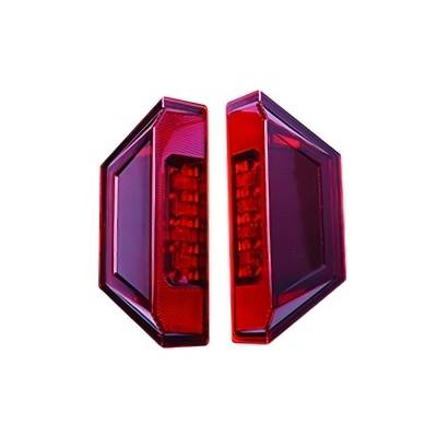 Rareelectrical - New Pair Of Red Lens L.E.D Tail Lights Compatible With Polaris General 1000Cc 1000Cc Engine By - Image 1