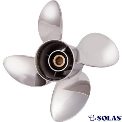 Rareelectrical - New Stainless Steel Propeller Compatible With Yamaha 2 Stroke C60 / E60 15 Spline 60 50-130 Hp For - Image 2