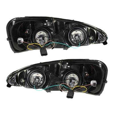 Rareelectrical - New Pair Of Headlight Compatible With Pontiac Grand Prix Gt1 Gt2 Sedan 2004 By Part Number 25851403 - Image 2