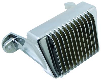 Rareelectrical - New Chrome Voltage Regulator Compatible With Harley Davidson Road King 2009-2014 7450506 74505-06 - Image 2
