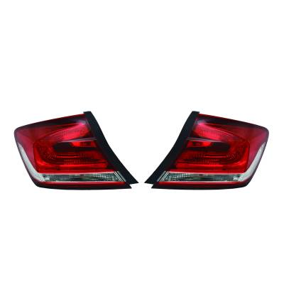Rareelectrical - New Outer Tail Light Pair Compatible With Honda Civic Dx Ex Sedan 2013 2014 2015 By Part Numbers - Image 2
