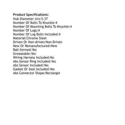 Rareelectrical - New Hub Assembly Compatible With Toyota Mr2 Spyder 1.8L 2000 2001 2002 2003 2004 2005 By Part - Image 4