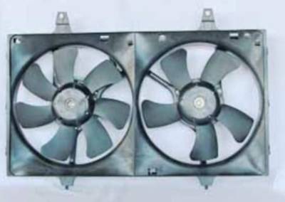 New Dual Radiator Condenser Fan Assembly Compatible With 1995-1999 Nissan Maxima W /Ca Emission