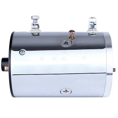 Rareelectrical - Chrome Dc Motor Compatible With Fenner Stone Spx Hydraulic Pump 12 Volt Clockwise 9 Spline 4 Field - Image 2