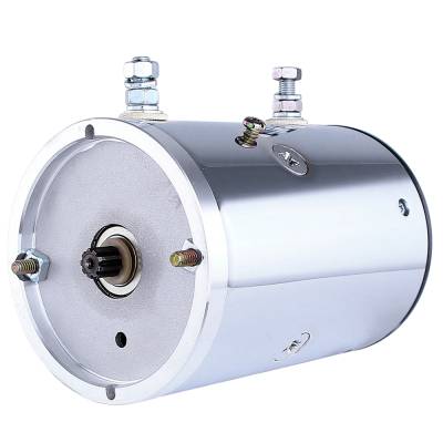 Rareelectrical - Chrome Dc Motor Compatible With Fenner Stone Spx Hydraulic Pump 12 Volt Clockwise 9 Spline 4 Field - Image 7