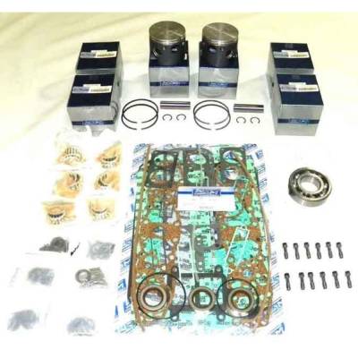 New .020 Over 3.395" Powerhead Rebuild Kit Compatible With Mercury 6 Cyl 3.375 Steel Bore 2.4L Xr-4