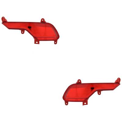 Pair Of Reflector Compatible With Hyundai Santa Fe Sport Premium Sport Utility Santa Fe Sport Se