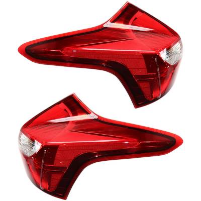 Rareelectrical - New Pair Of Tail Lights Compatible With Ford Focus Sel St Titanium Plus Hatchback Sedan 2012-2014 By - Image 4