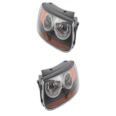 Rareelectrical - New Pair Headlights Compatible With Hyundai Santa Fe Gl Gls Sport Utility 4 Door 2.7L 2007 2008 2009 - Image 2