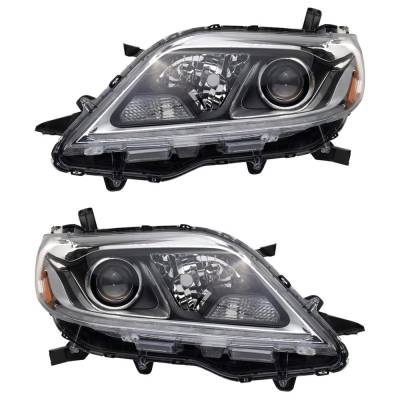 Rareelectrical - New Pair Of Headlights Compatible With Toyota Sienna Base Mini Cargo Passenger Van 2015 2016 2017 - Image 3