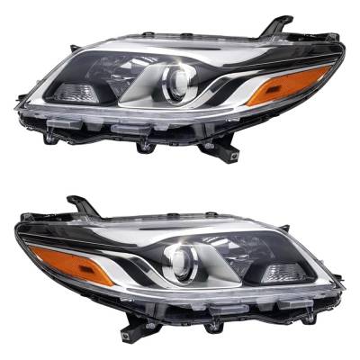 Rareelectrical - New Pair Of Headlights Compatible With Toyota Sienna Base Mini Cargo Passenger Van 2015 2016 2017 - Image 4