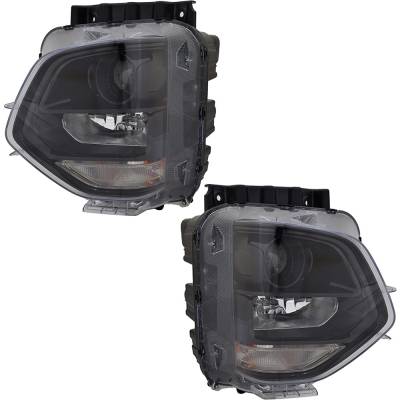 Rareelectrical - New Pair Of Headlights Compatible With Hyundai Santa Fe Sel Plus Sport Utility 4-Door 2.4L 2019 By - Image 1
