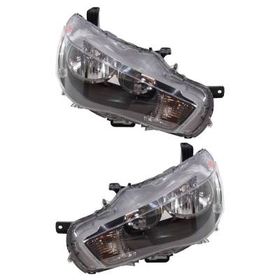 Rareelectrical - New Pair Of Headlights Compatible With Mitsubishi Outlander Es 2010 2011 2012 2013 By Part Numbers - Image 3